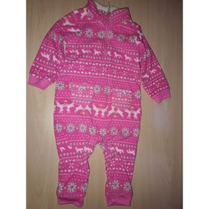 Baby girl Carters fleece jumpsuit 12m